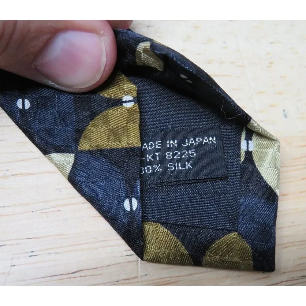 Mens Jhane Barnes Silk Neck Tie‎ Multicolor Geometric